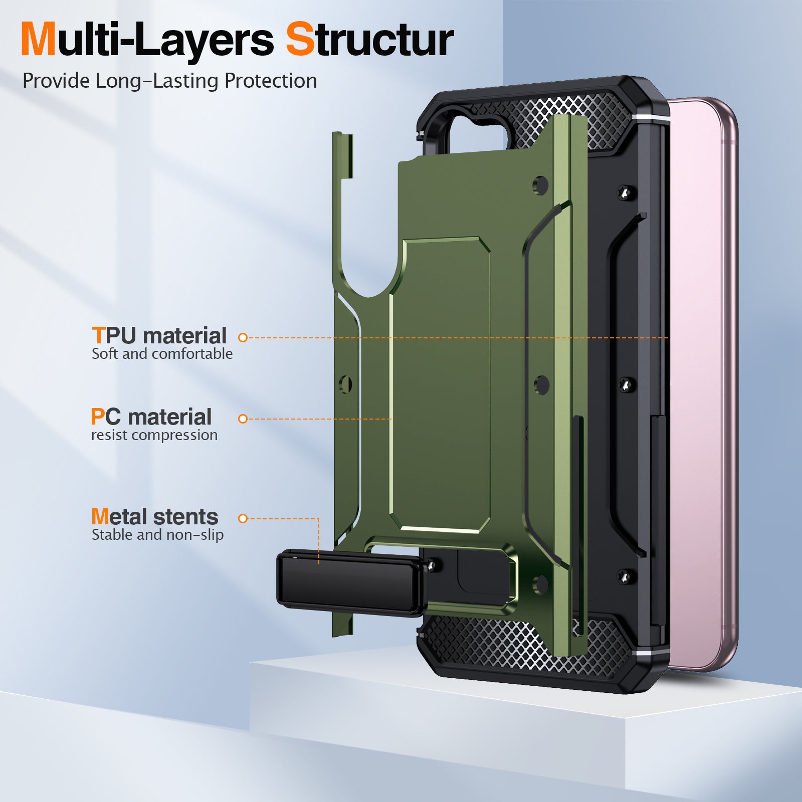 Mobile Phone Case for Samsung Galaxy S23 Hard PC TPU Phone Shell with Metal Kickstand Mobile Phone Case for Samsung Galaxy S23 Hard PC TPU Phone Shell with Metal Kickstand
